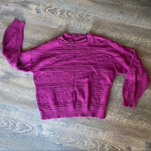 Vintage Bright Pink/Purple Grandma Sweater